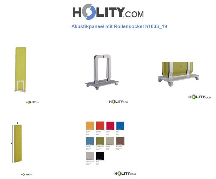 Akustikpaneel mit Rollensockel h1033_19