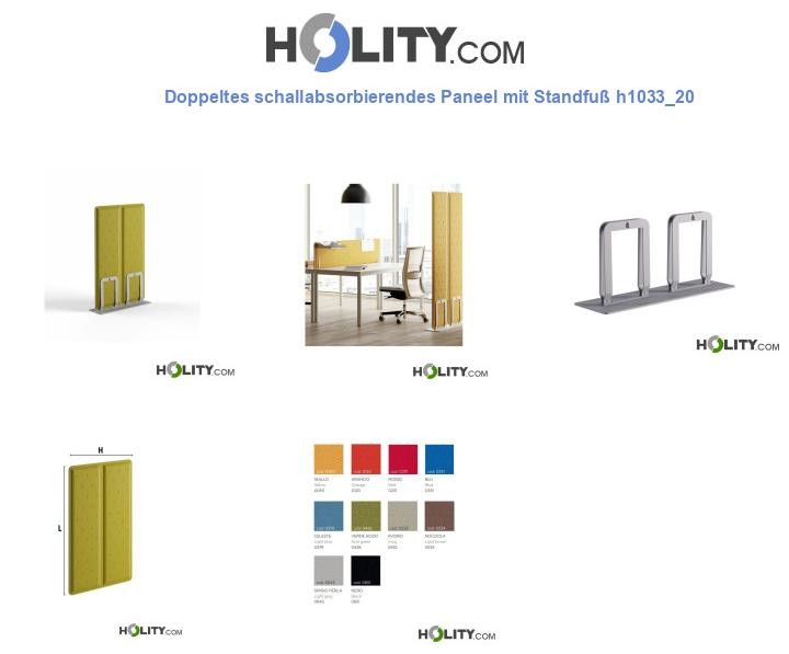 Doppeltes schallabsorbierendes Paneel mit Standfuß h1033_20