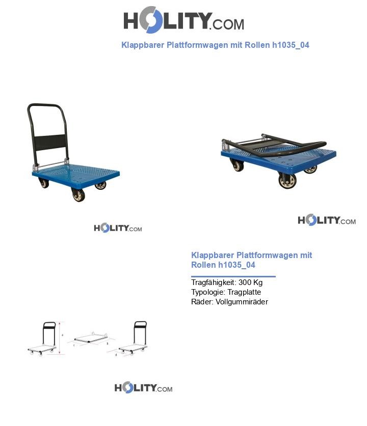 Klappbarer Plattformwagen mit Rollen h1035_04