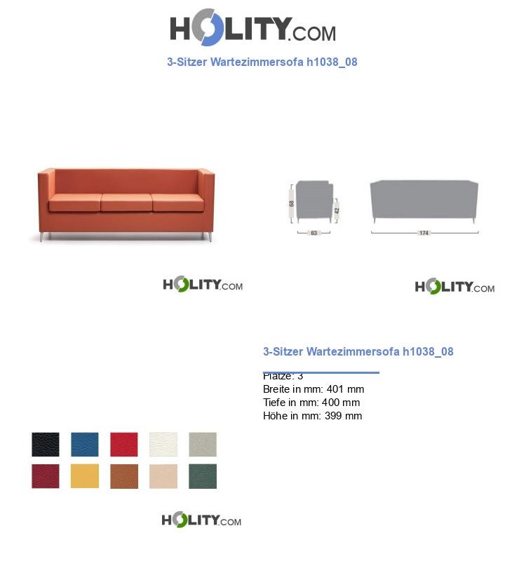 3-Sitzer Wartezimmersofa h1038_08