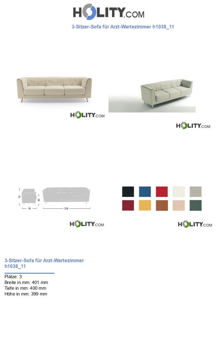 3-Sitzer-Sofa für Arzt-Wartezimmer h1038_11