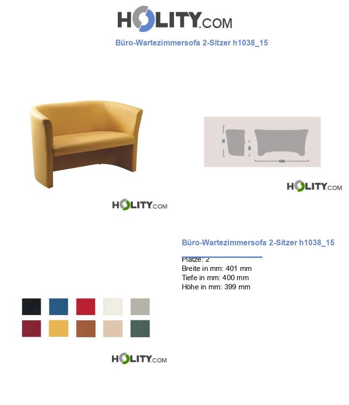 Büro-Wartezimmersofa 2-Sitzer h1038_15
