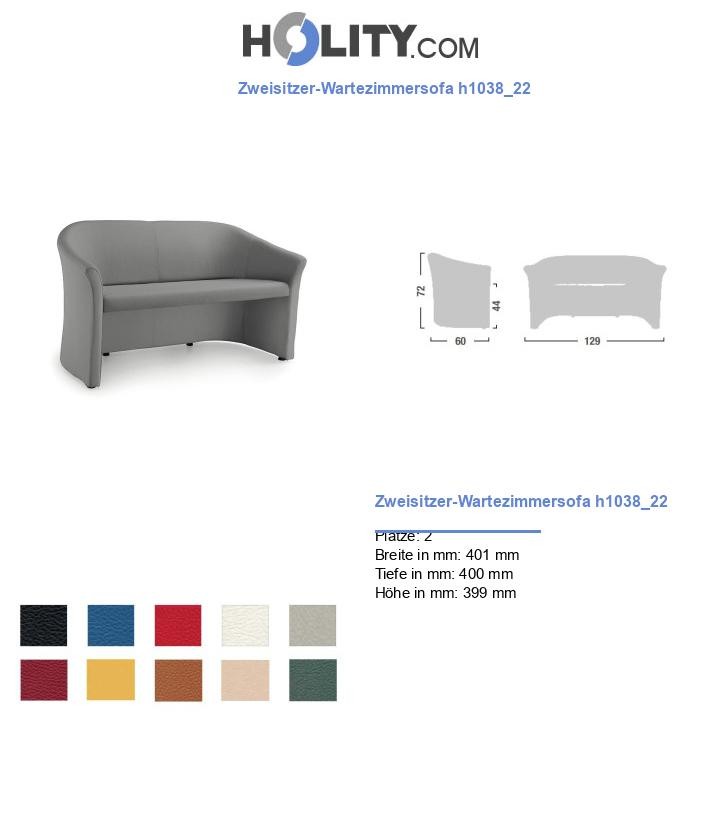 Zweisitzer-Wartezimmersofa h1038_22