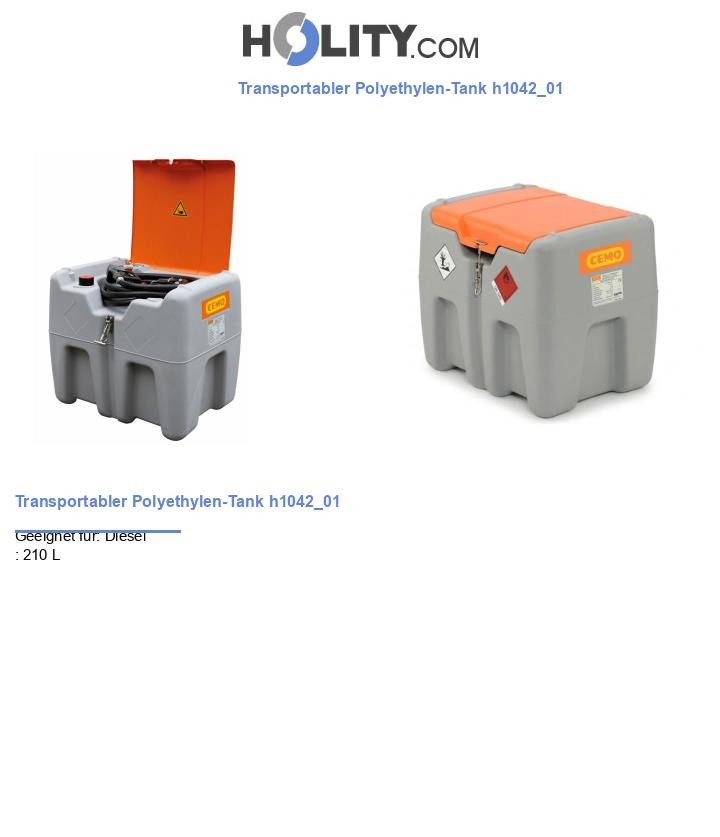 Transportabler Polyethylen-Tank h1042_01