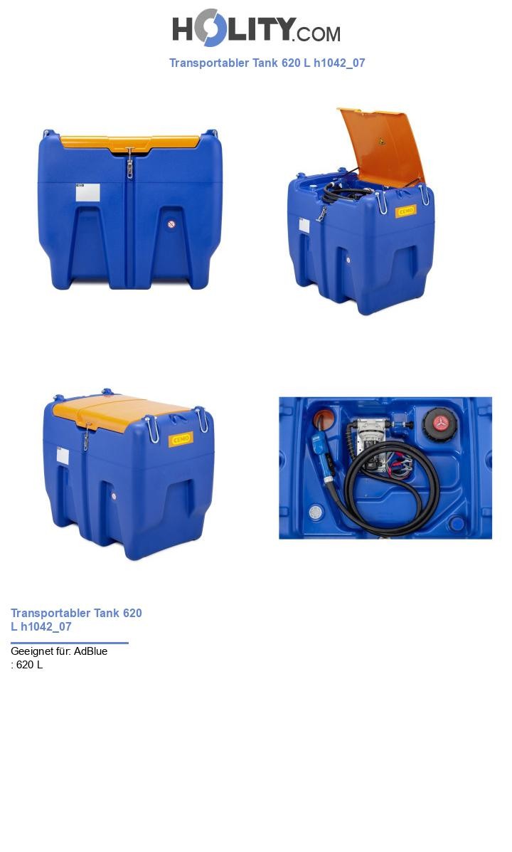 Transportabler Tank 620 L h1042_07