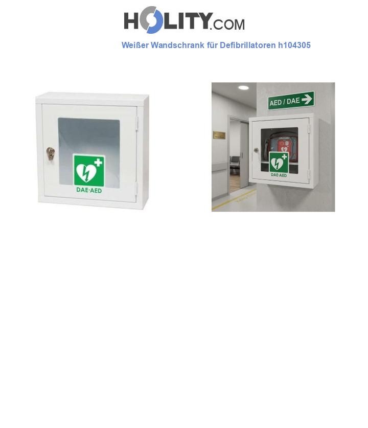 Weißer Wandschrank für Defibrillatoren h104305