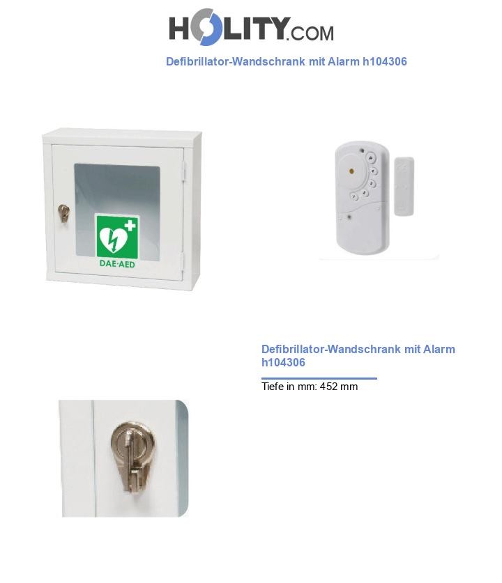 Defibrillator-Wandschrank mit Alarm h104306