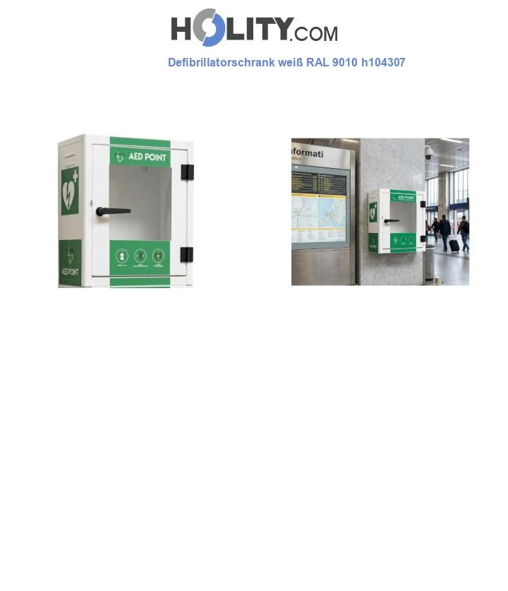 Defibrillatorschrank weiß RAL 9010 h104307