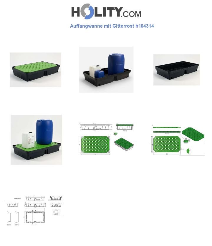 Auffangwanne mit Gitterrost h104314