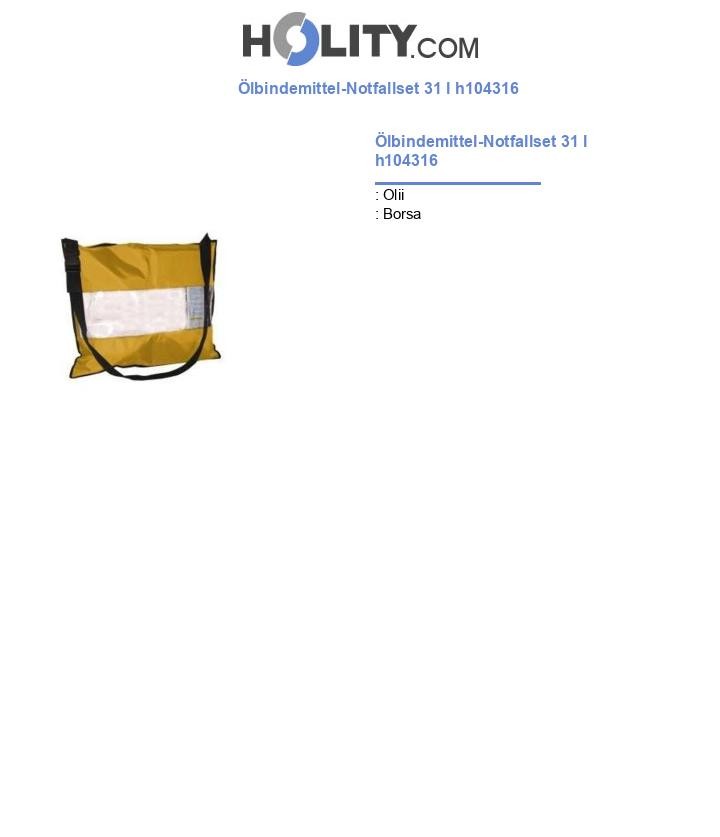 Ölbindemittel-Notfallset 31 l h104316