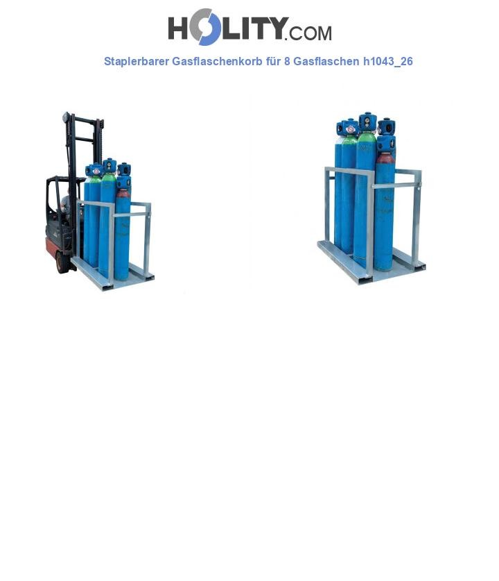 Staplerbarer Gasflaschenkorb für 8 Gasflaschen h1043_26