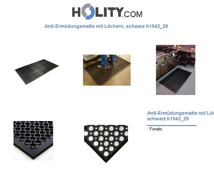 Anti-Ermüdungsmatte mit Löchern, schwarz h1043_29
