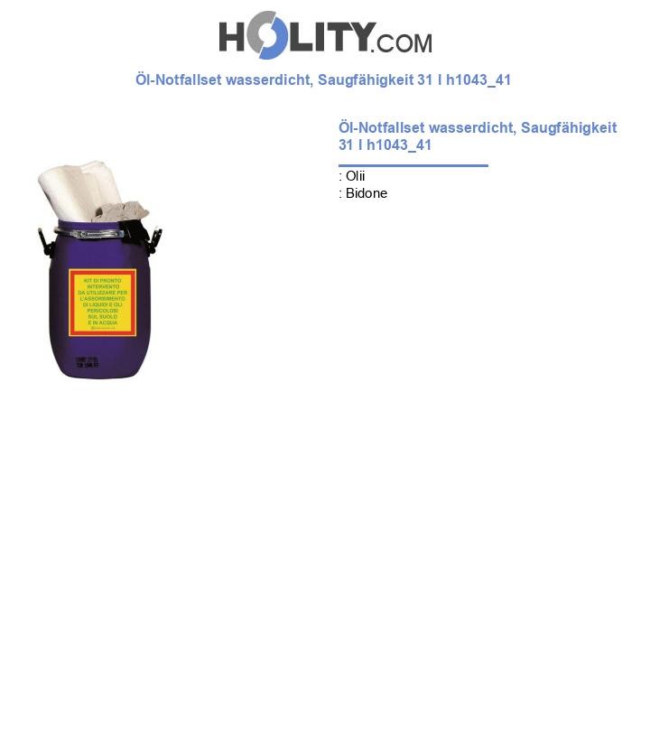 Öl-Notfallset wasserdicht, Saugfähigkeit 31 l h1043_41