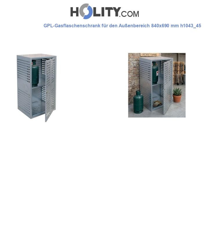 GPL-Gasflaschenschrank für den Außenbereich 840x690 mm h1043_45