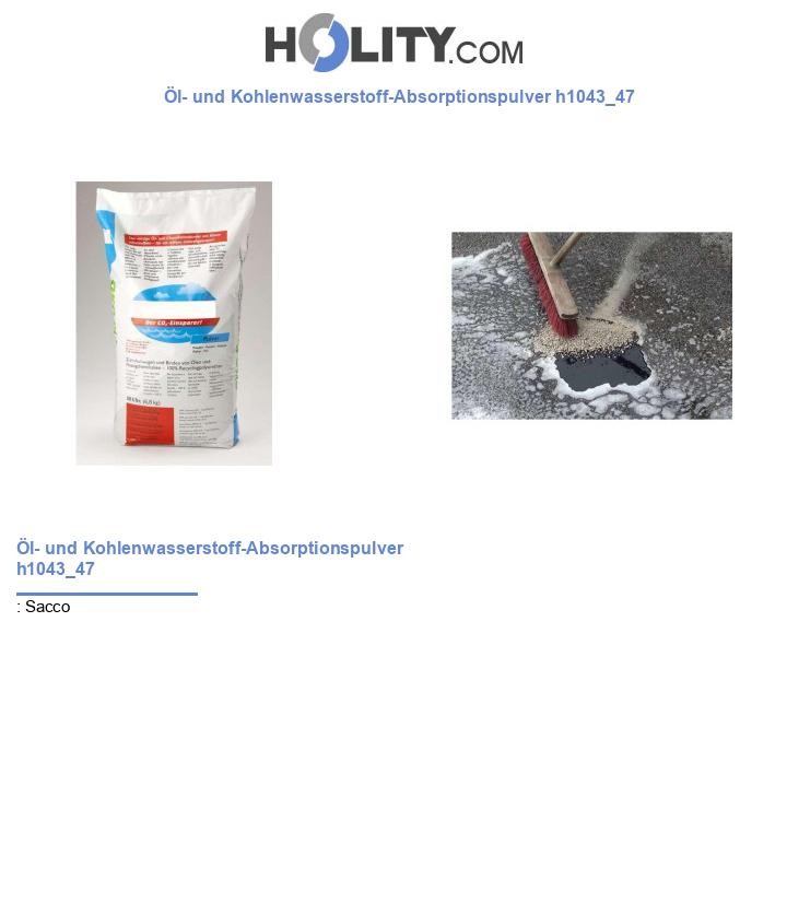 Öl- und Kohlenwasserstoff-Absorptionspulver h1043_47