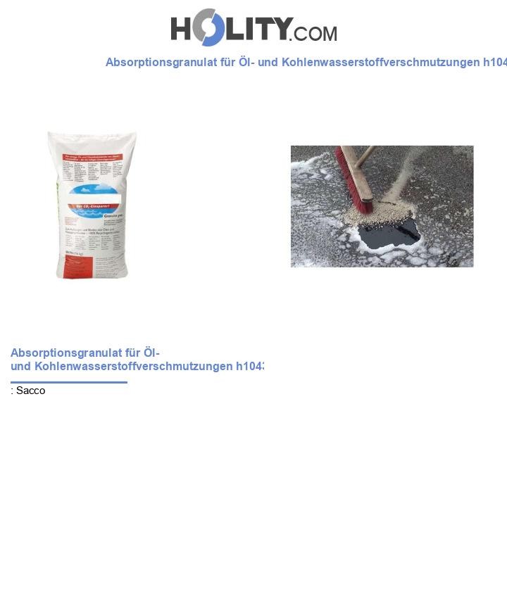Absorptionsgranulat für Öl- und Kohlenwasserstoffverschmutzungen h1043_48