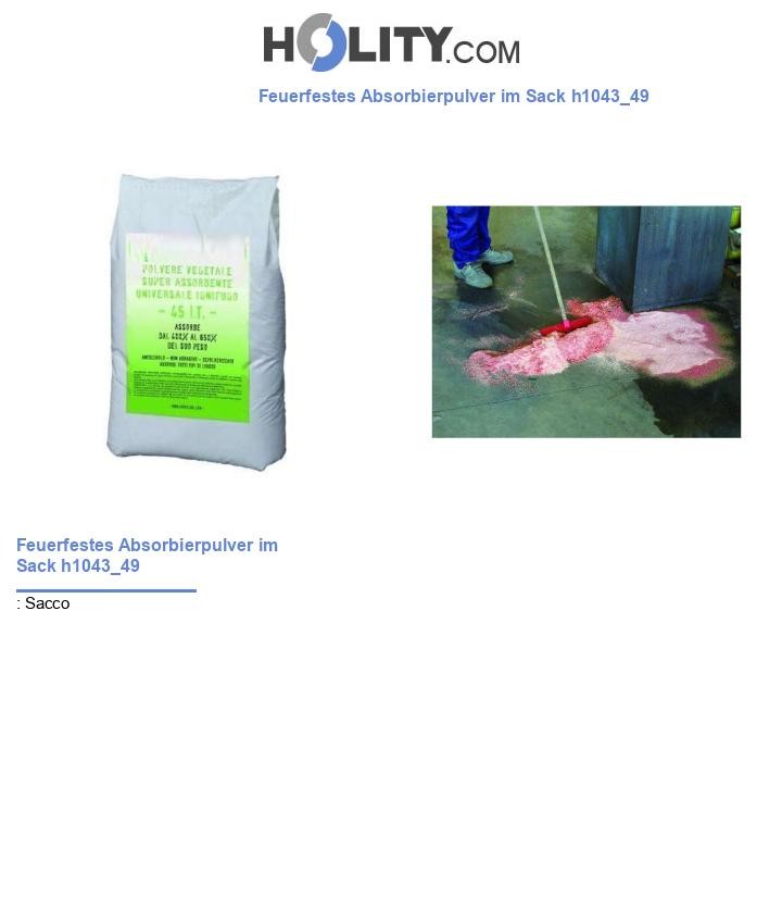 Feuerfestes Absorbierpulver im Sack h1043_49