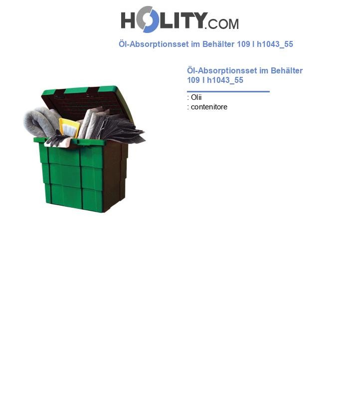 Öl-Absorptionsset im Behälter 109 l h1043_55