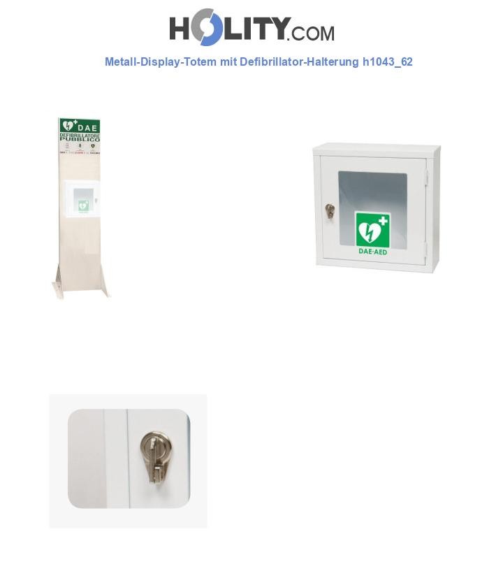 Metall-Display-Totem mit Defibrillator-Halterung h1043_62