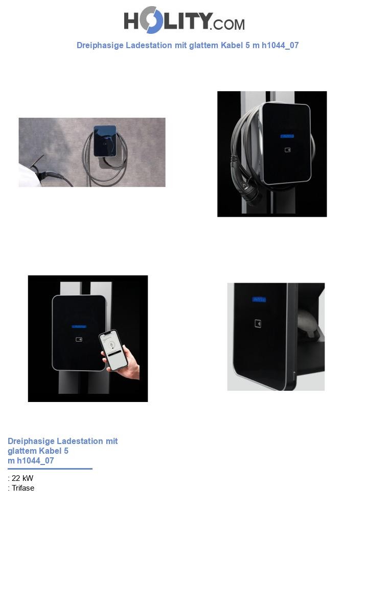 Dreiphasige Ladestation mit glattem Kabel 5 m h1044_07