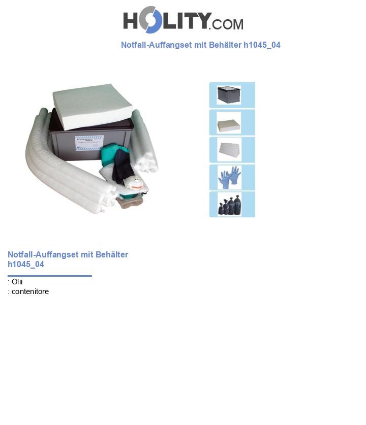 Notfall-Auffangset mit Behälter h1045_04