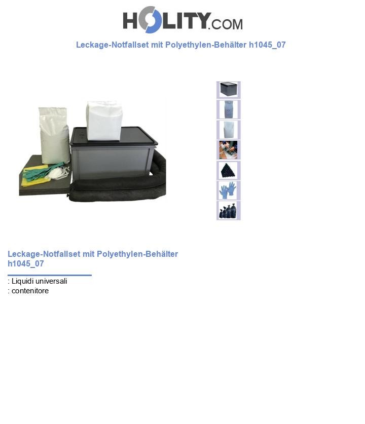 Leckage-Notfallset mit Polyethylen-Behälter h1045_07