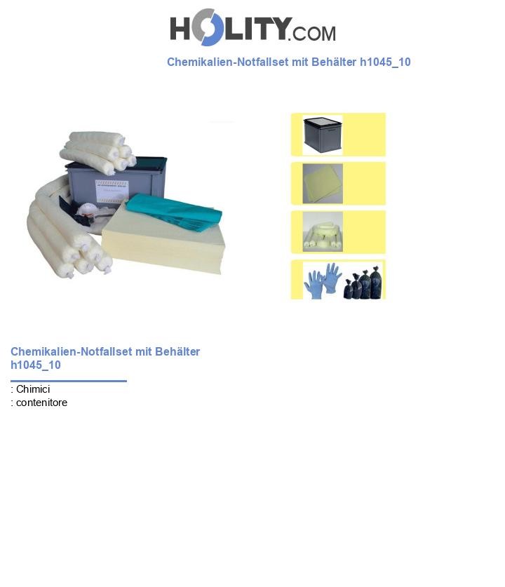 Chemikalien-Notfallset mit Behälter h1045_10