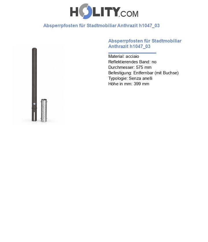Absperrpfosten für Stadtmobiliar Anthrazit h1047_03