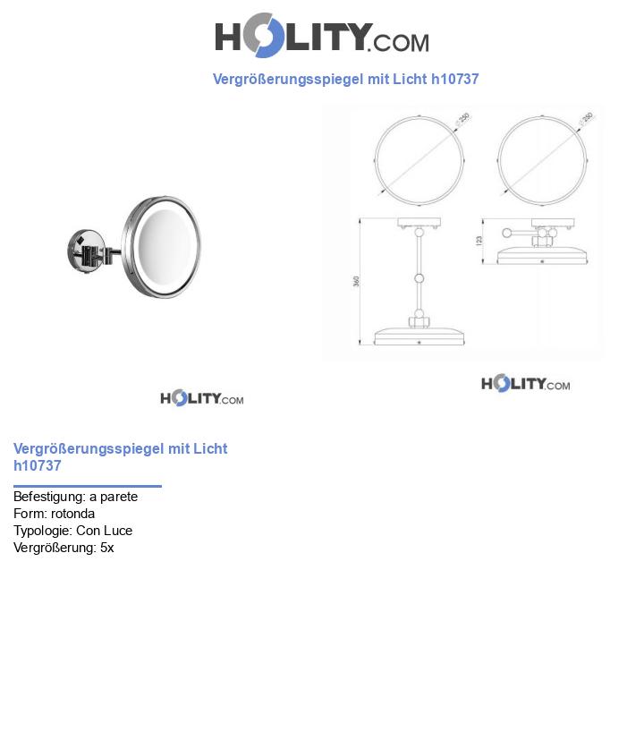 Vergrößerungsspiegel mit Licht h10737