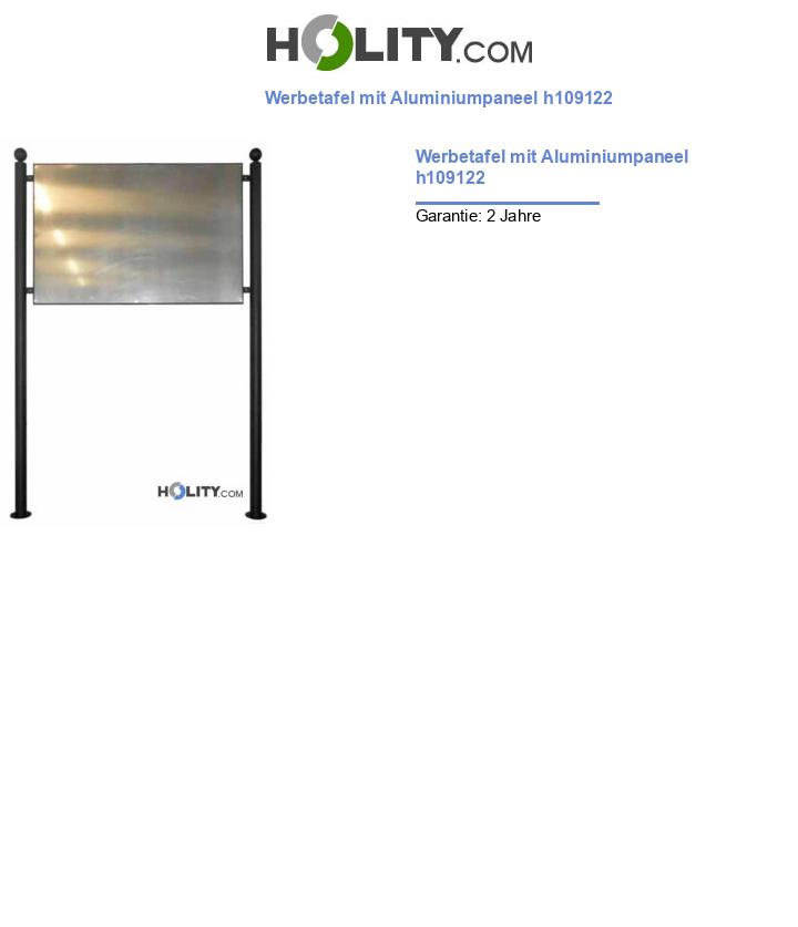 Werbetafel mit Aluminiumpaneel h109122