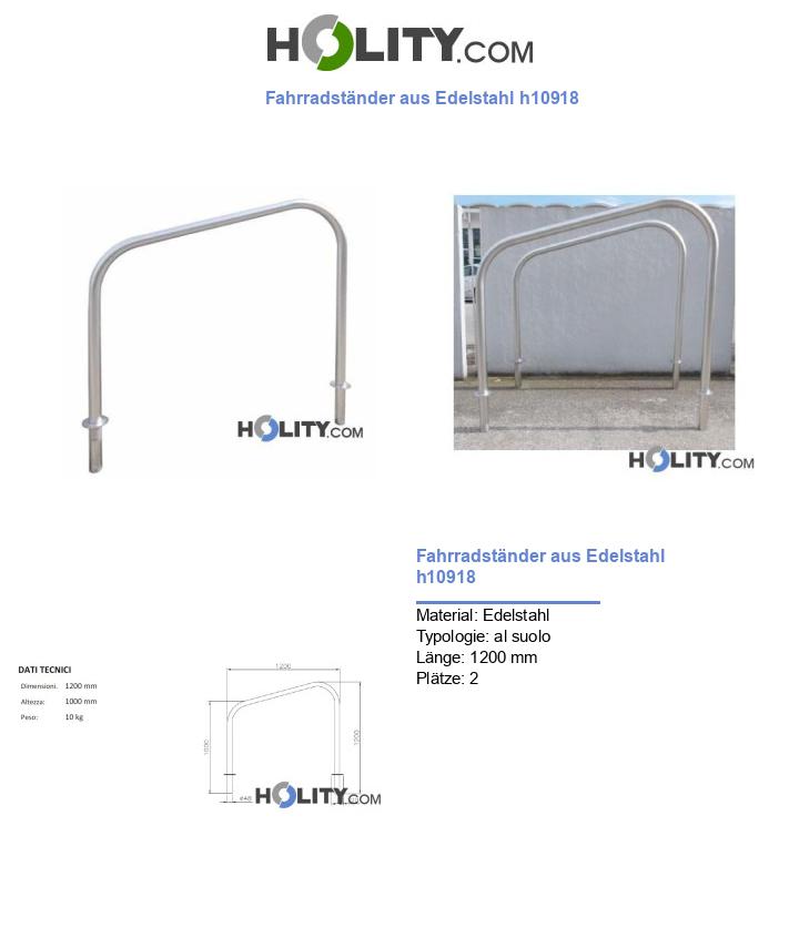 Fahrradständer aus Edelstahl h10918