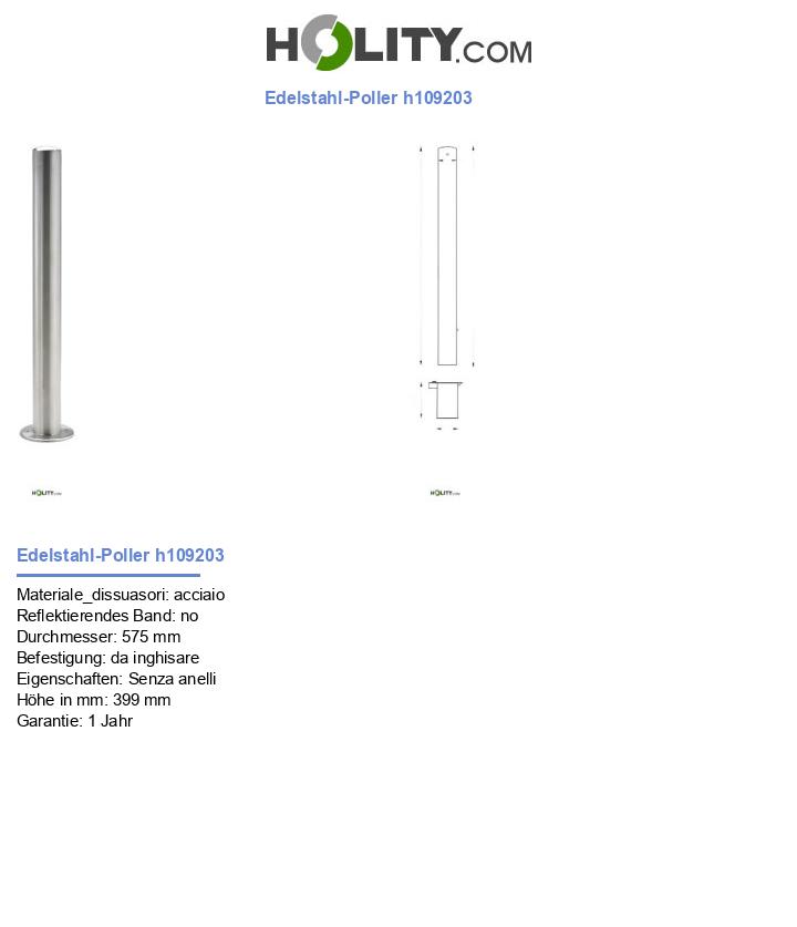 Edelstahl-Poller h109203