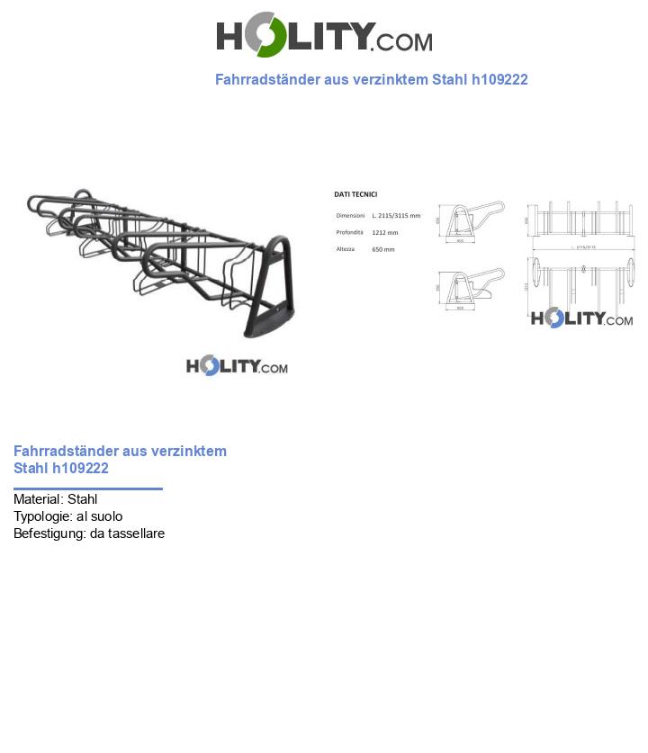 Fahrradständer aus verzinktem Stahl h109222