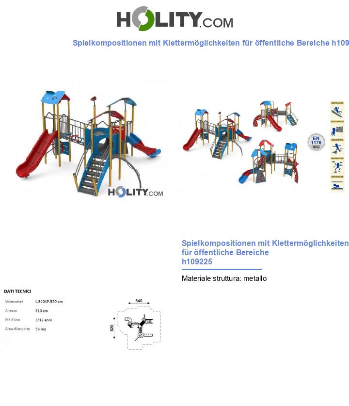 Spielkompositionen mit Klettermöglichkeiten für öffentliche Bereiche h109225