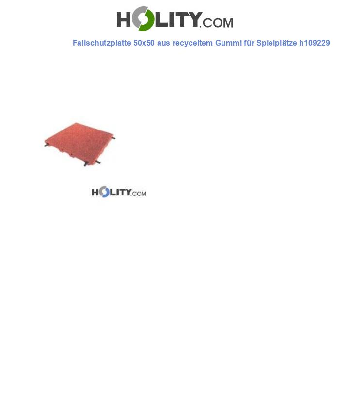 Fallschutzplatte 50x50 aus recyceltem Gummi für Spielplätze h109229