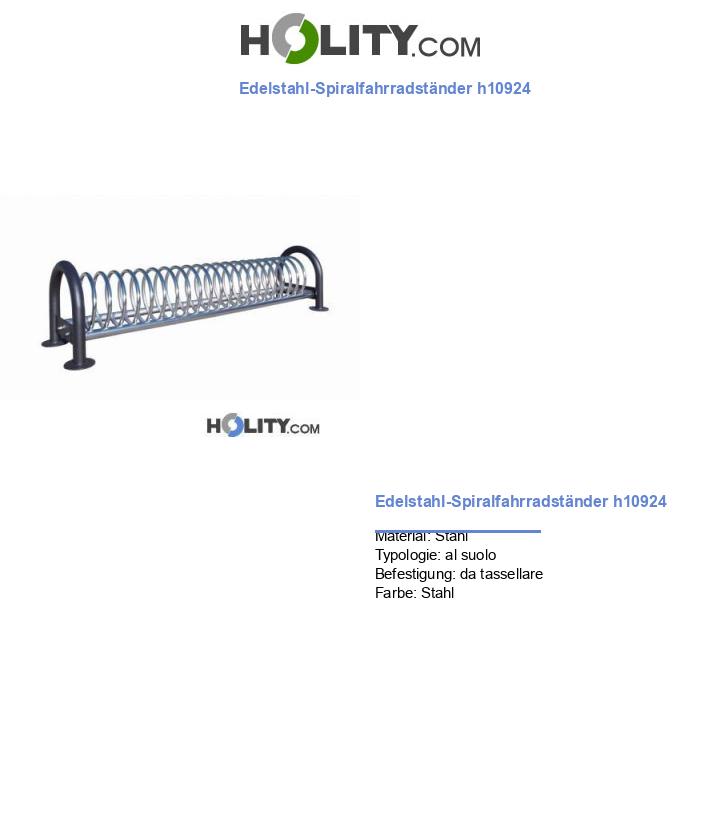Edelstahl-Spiralfahrradständer h10924