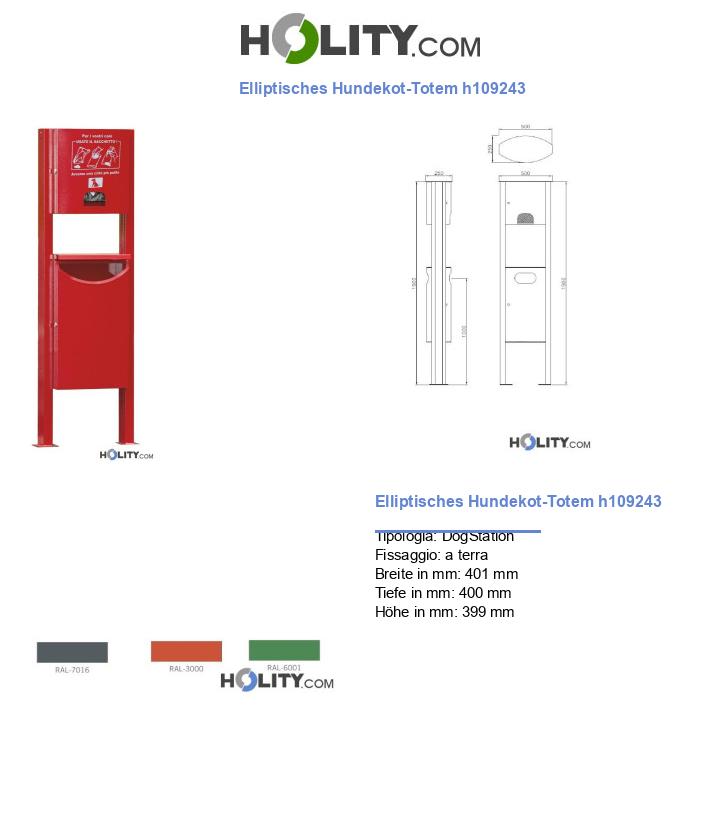 Elliptisches Hundekot-Totem h109243