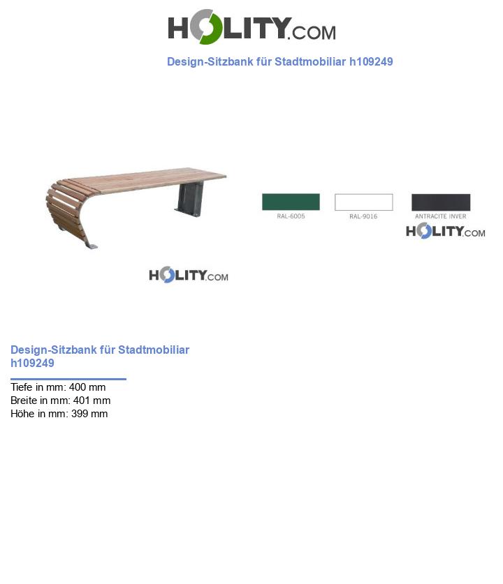 Design-Sitzbank für Stadtmobiliar h109249