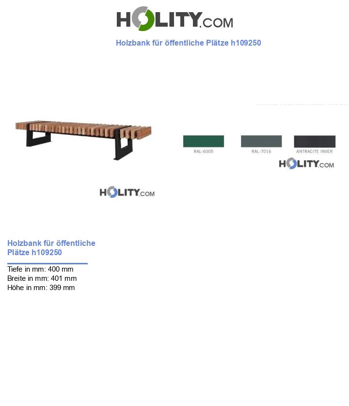 Holzbank für öffentliche Plätze h109250