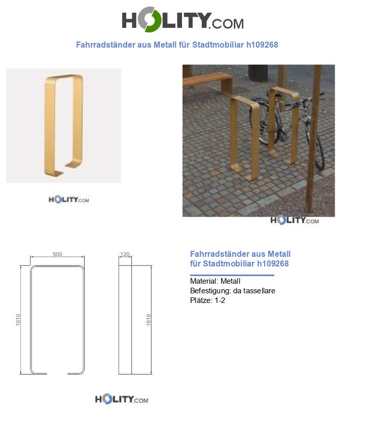Fahrradständer aus Metall für Stadtmobiliar h109268