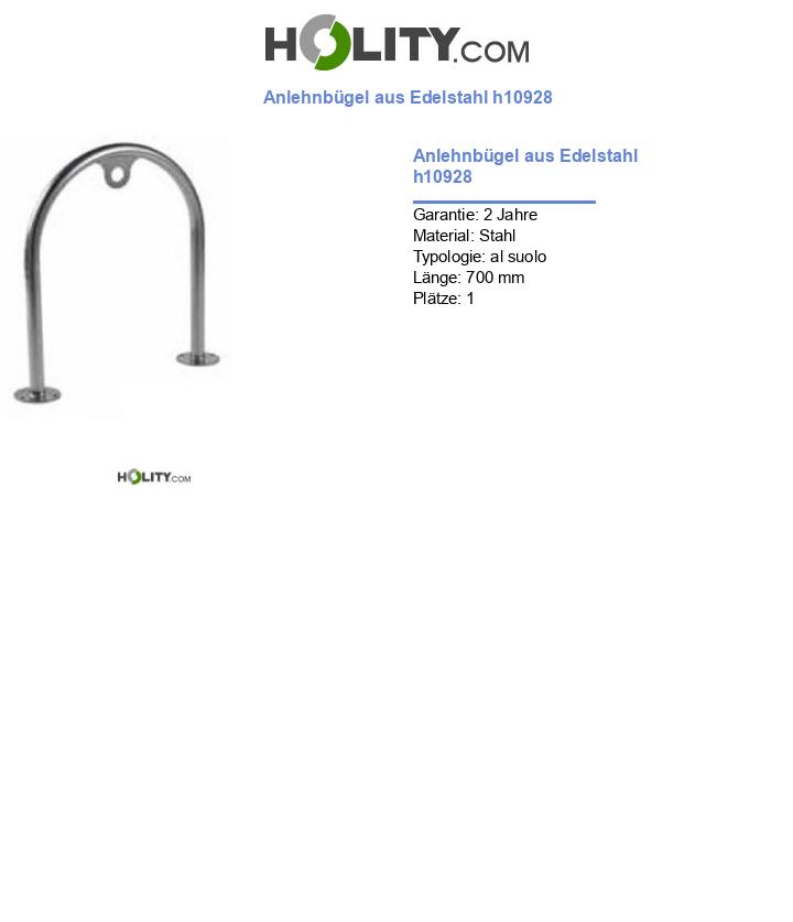 Anlehnbügel aus Edelstahl h10928