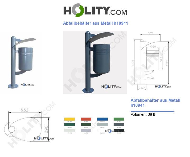 Abfallbehälter aus Metall h10941