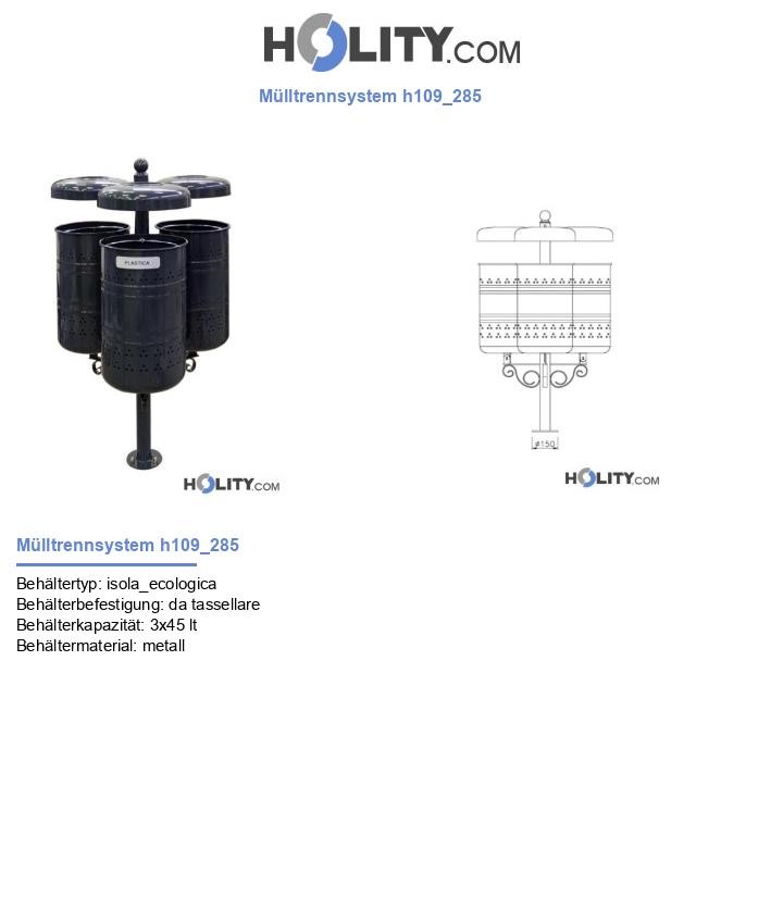 Mülltrennsystem h109_285