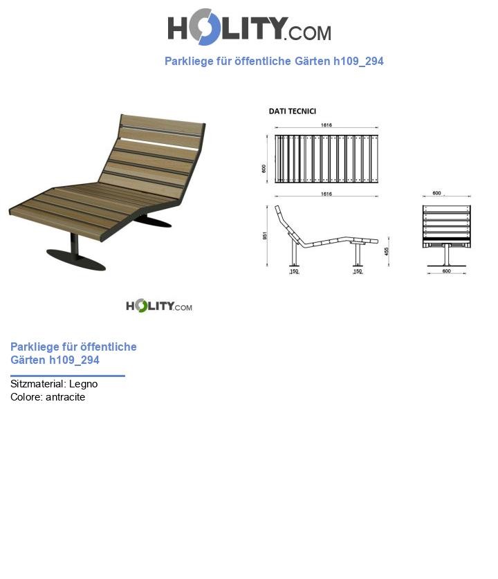 Parkliege für öffentliche Gärten h109_294