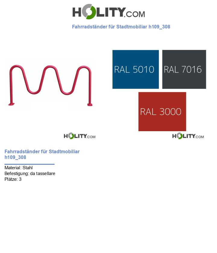 Fahrradständer für Stadtmobiliar h109_308