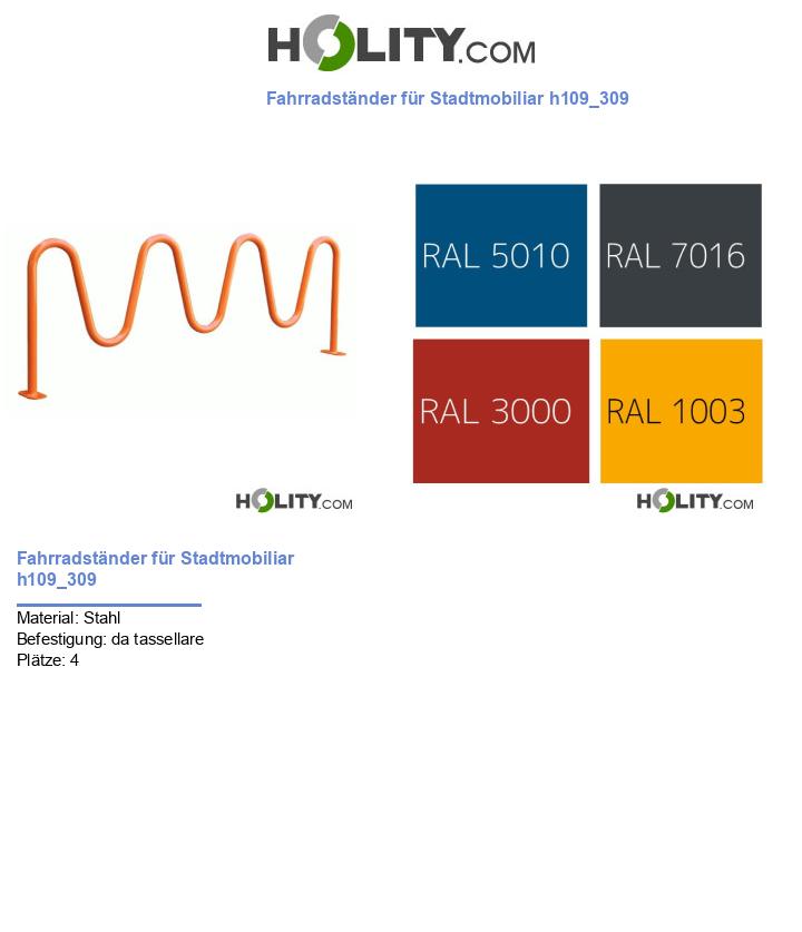 Fahrradständer für Stadtmobiliar h109_309