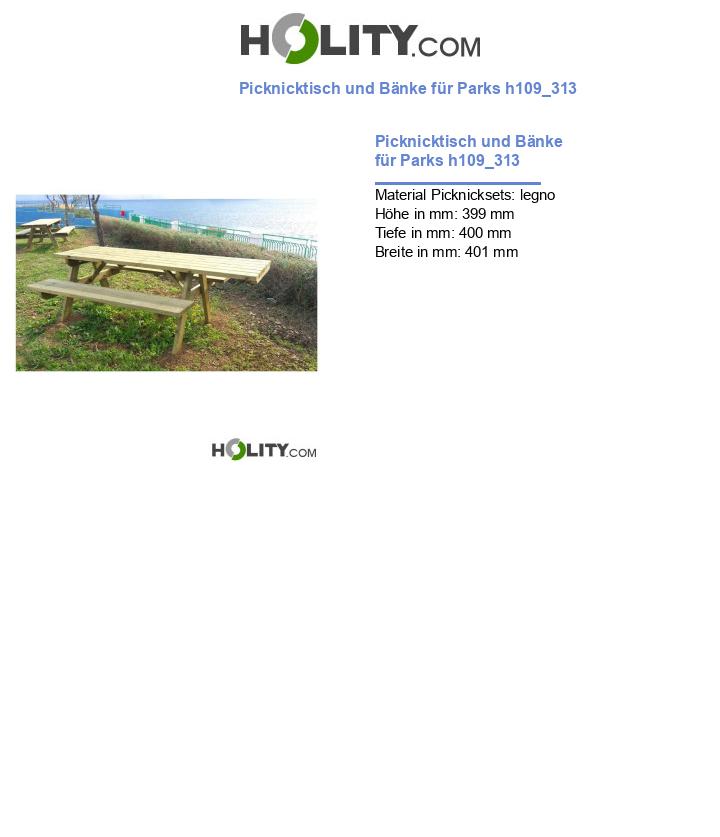 Picknicktisch und Bänke für Parks h109_313