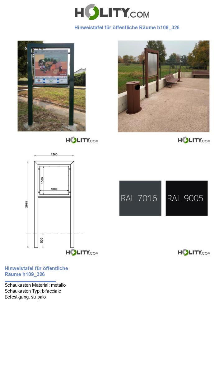Hinweistafel für öffentliche Räume h109_326