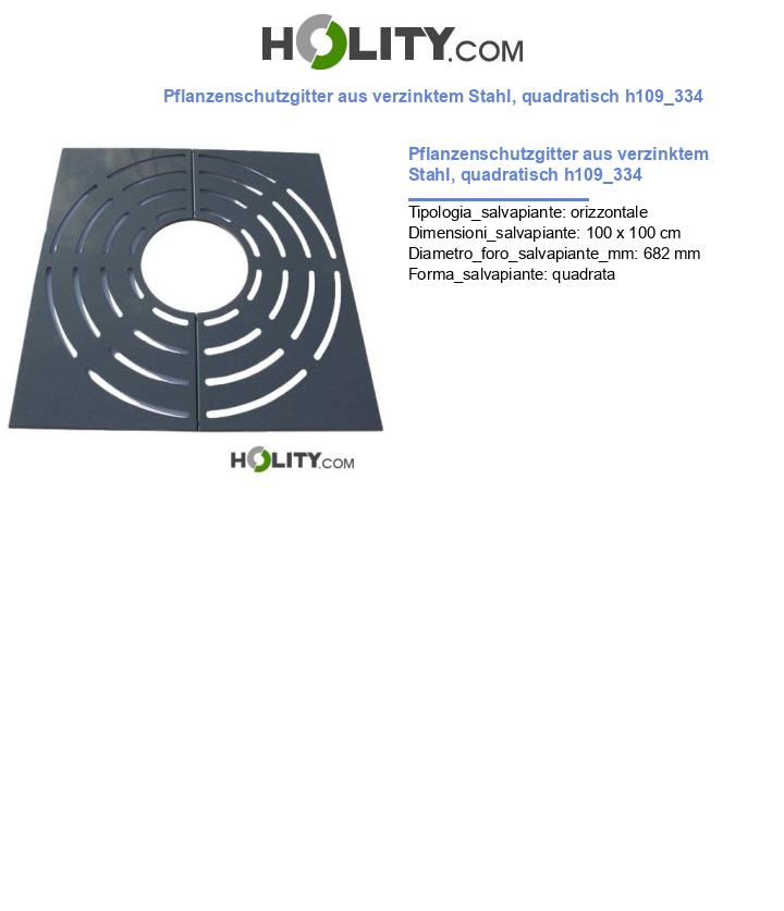 Pflanzenschutzgitter aus verzinktem Stahl, quadratisch h109_334