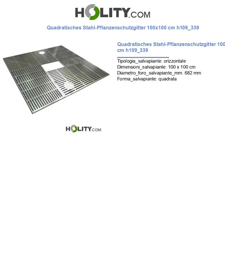 Quadratisches Stahl-Pflanzenschutzgitter 100x100 cm h109_339